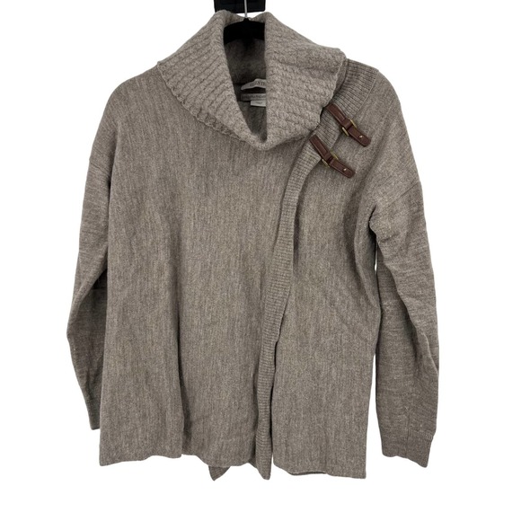 Ellen Tracy 100% Extra Fine Merino Wool Wrap Cowl Neck Sweater Women's Large - Picture 1 of 7